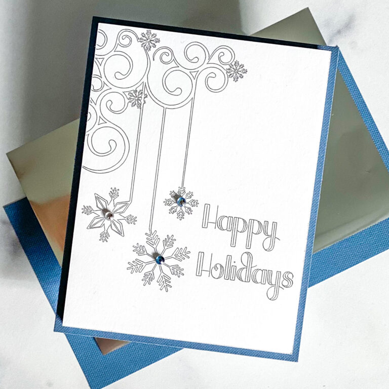 Happy Holidays Cricut Foil Card