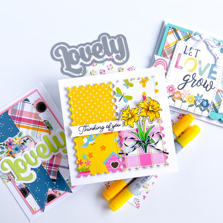 Easy Pattern Paper Cards with the SCT April 2022 Sampler!