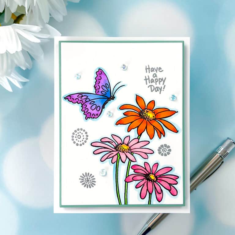 Spellbinders | Stampendous Hello Butterfly Card