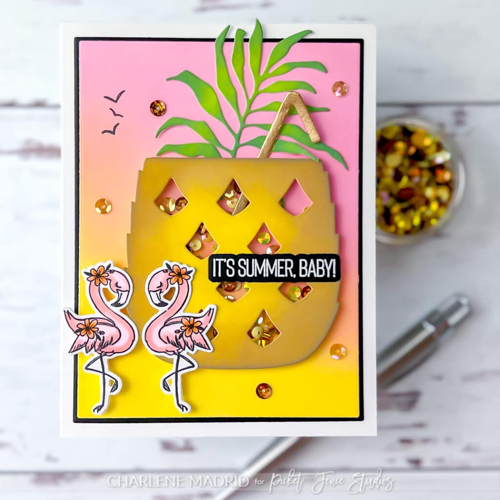 Picket Fence Studios Tropical Pineapple Shaker Die