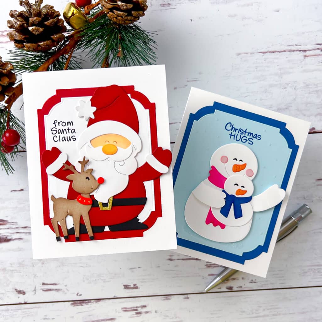 Spellbinders Stampendous Santa Hugs and Snowman Hugs