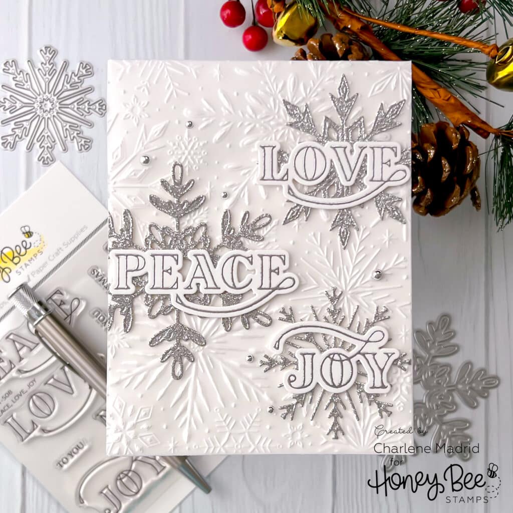 Honey Bee Stamps - Gem Stickers - Holiday Wishes