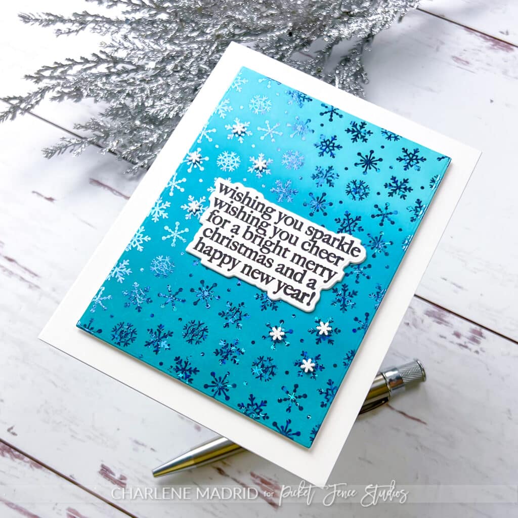 Picket Fence Studios Snowflake Blizzard Fabulous Foiling Toner Card Fronts