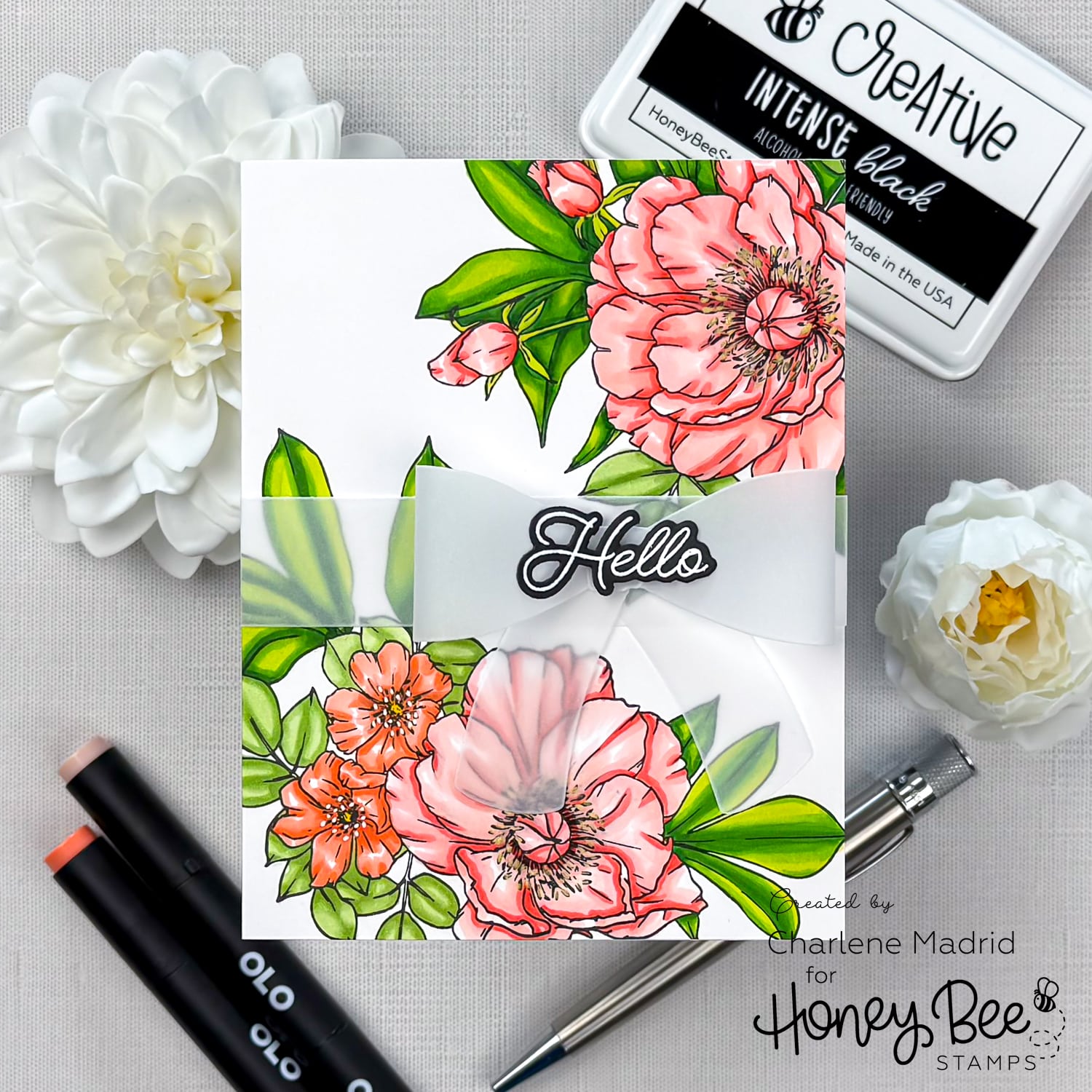 Honey Bee Stamps Perfect Peonies