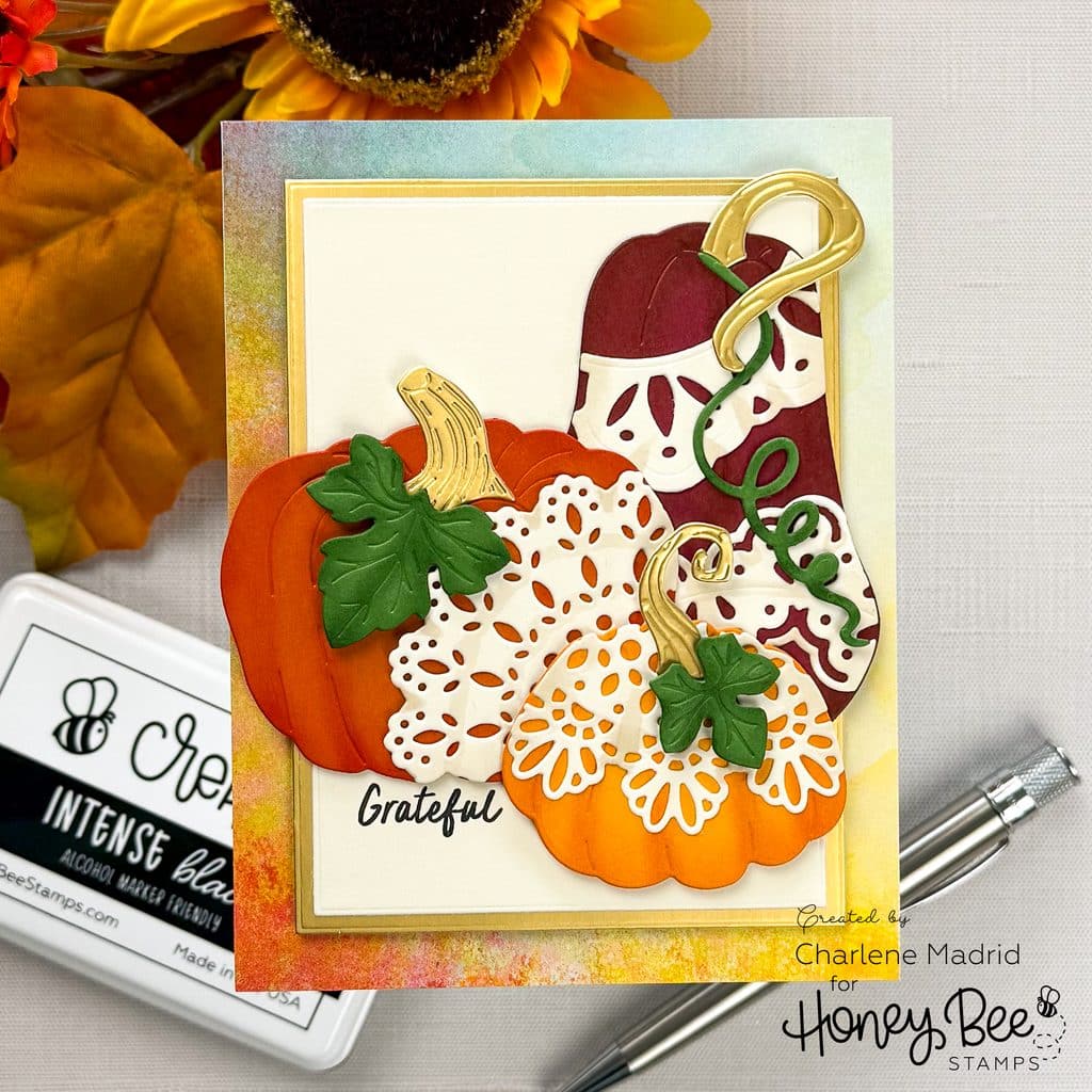 Honey Bee Stamps Lovely Layers: Boho Pumpkins